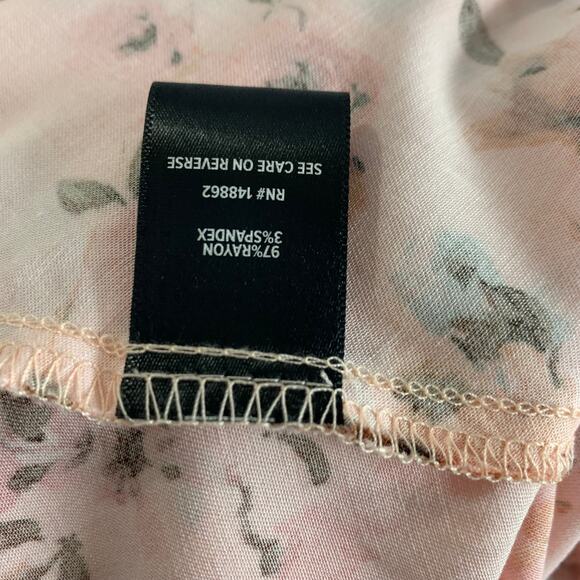 Torrid Womens Babydoll Tunic Size 3 3X Stretch Challis Dolman Sleeve Top Floral - Picture 8 of 9